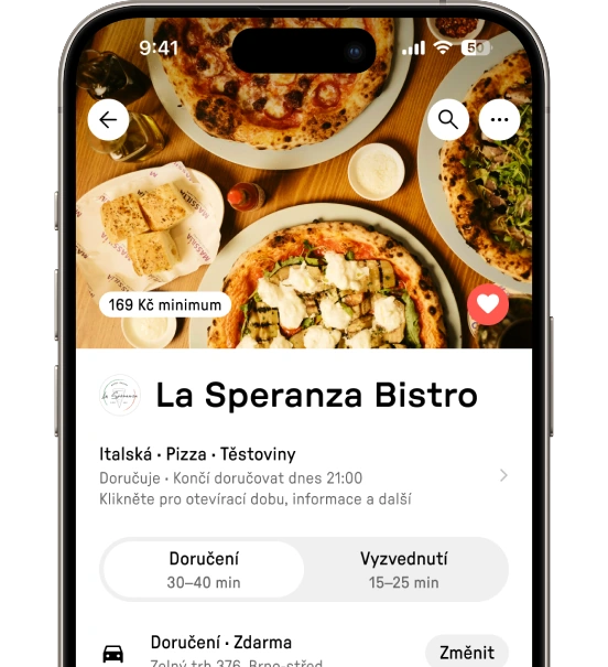 Náhled do mobilní aplikace Reservo Eats